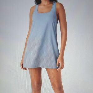 MEDIUM.   HALARA U NECK RACERBACK 2 PIECE MINI DRESS WITH SHORTS